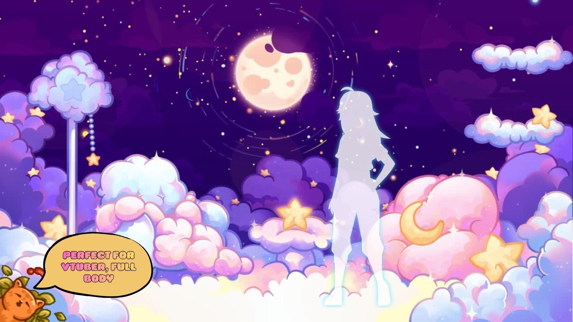 Animated background - Cozy Galaxy Room | For VTubers & Streamers