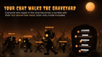 Interactive Halloween Stream Overlay — Zombies React to Chat, Curse Wheel, 4 Screens & Webcam Frame