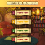 Twitch Reminder Widget: Cozy Stream Theme Pop Up Widget