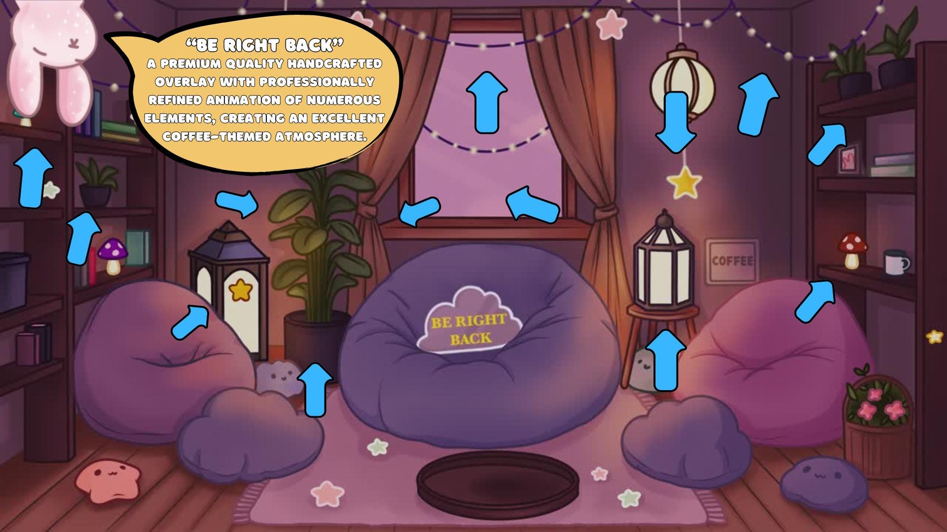 Animated Stream Screens Coffee Bunny Theme