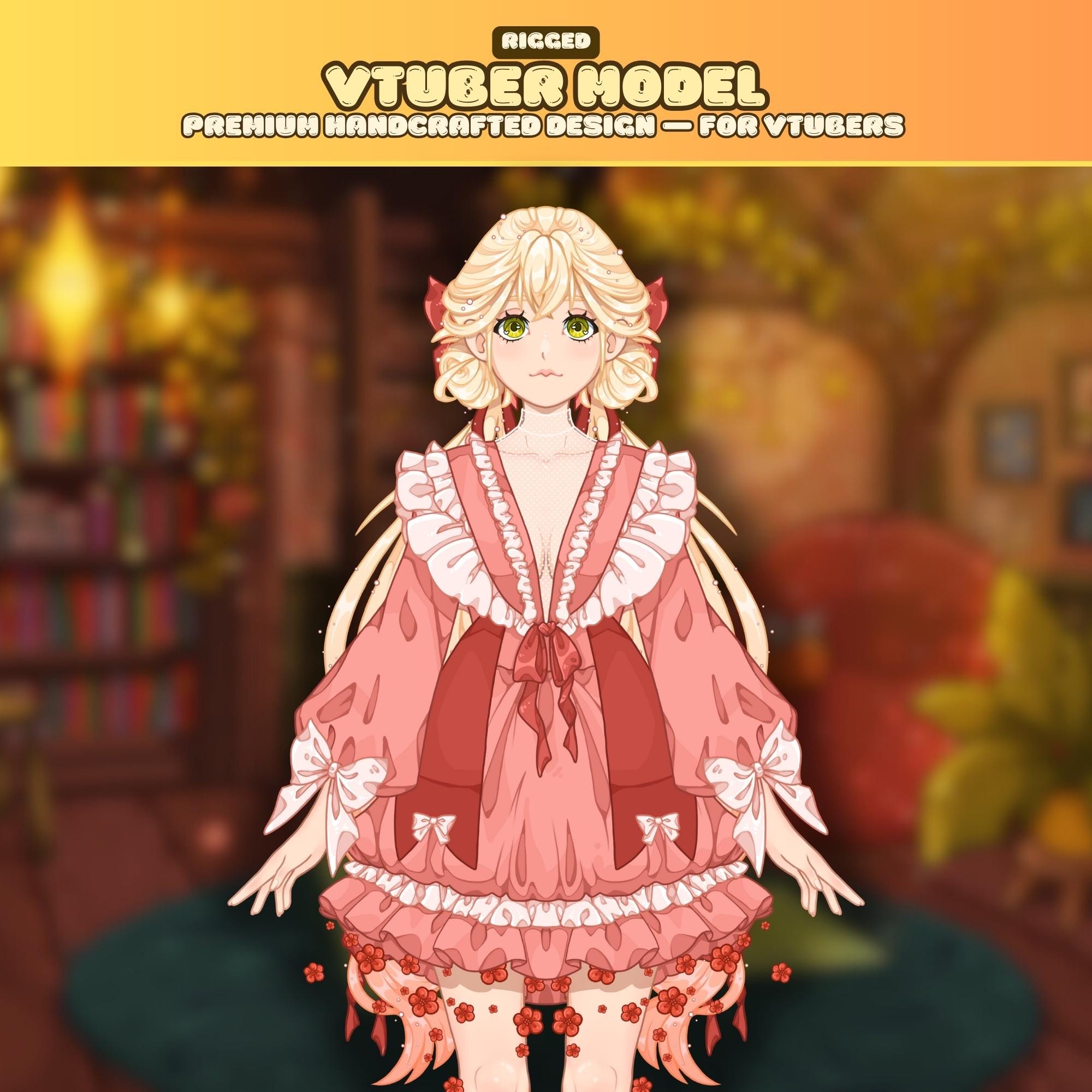 Live2d model: Cute girl - Vtuber Model FULLY RIGGED - Ready to use!