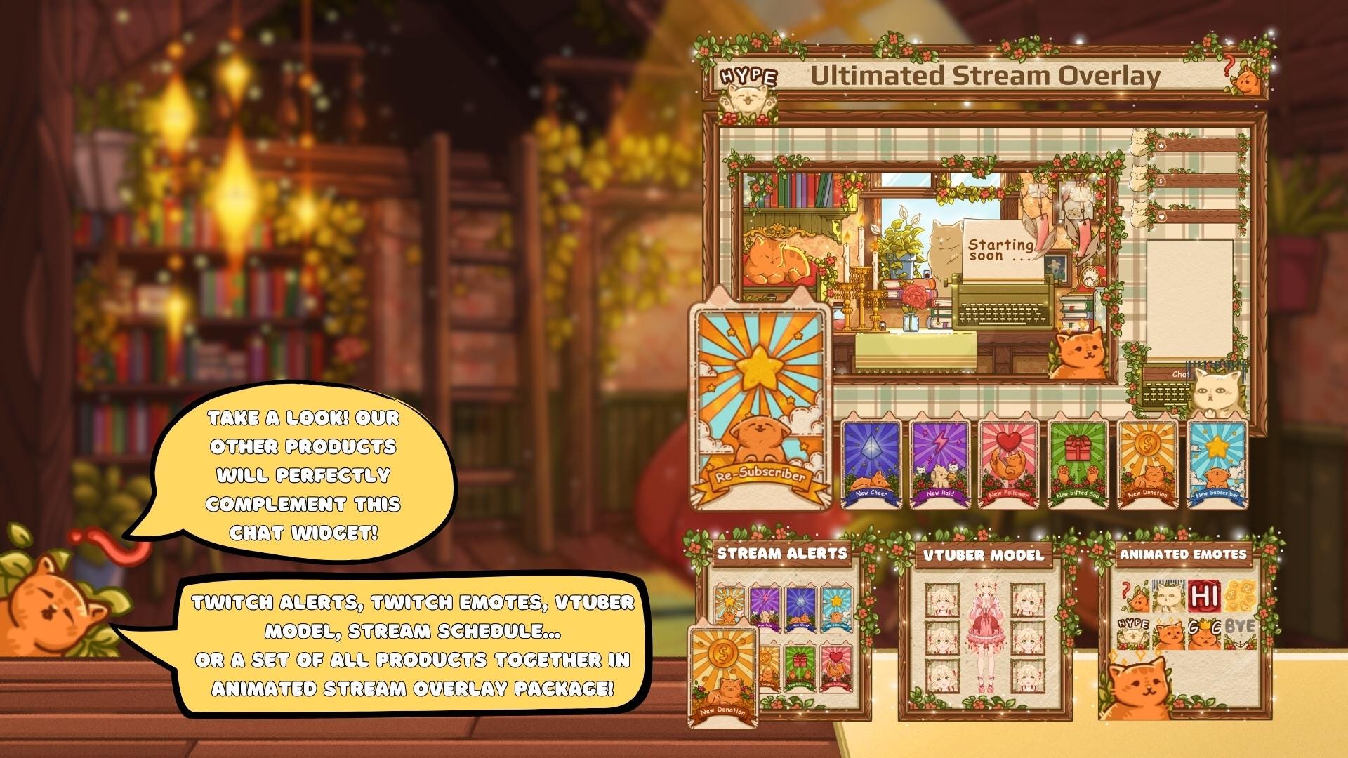 Twitch Chat Widget – Cute Typewriter