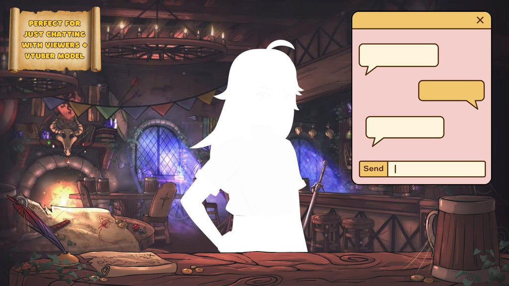 Animated Vtuber Background - Fantasy Medieval Tavern