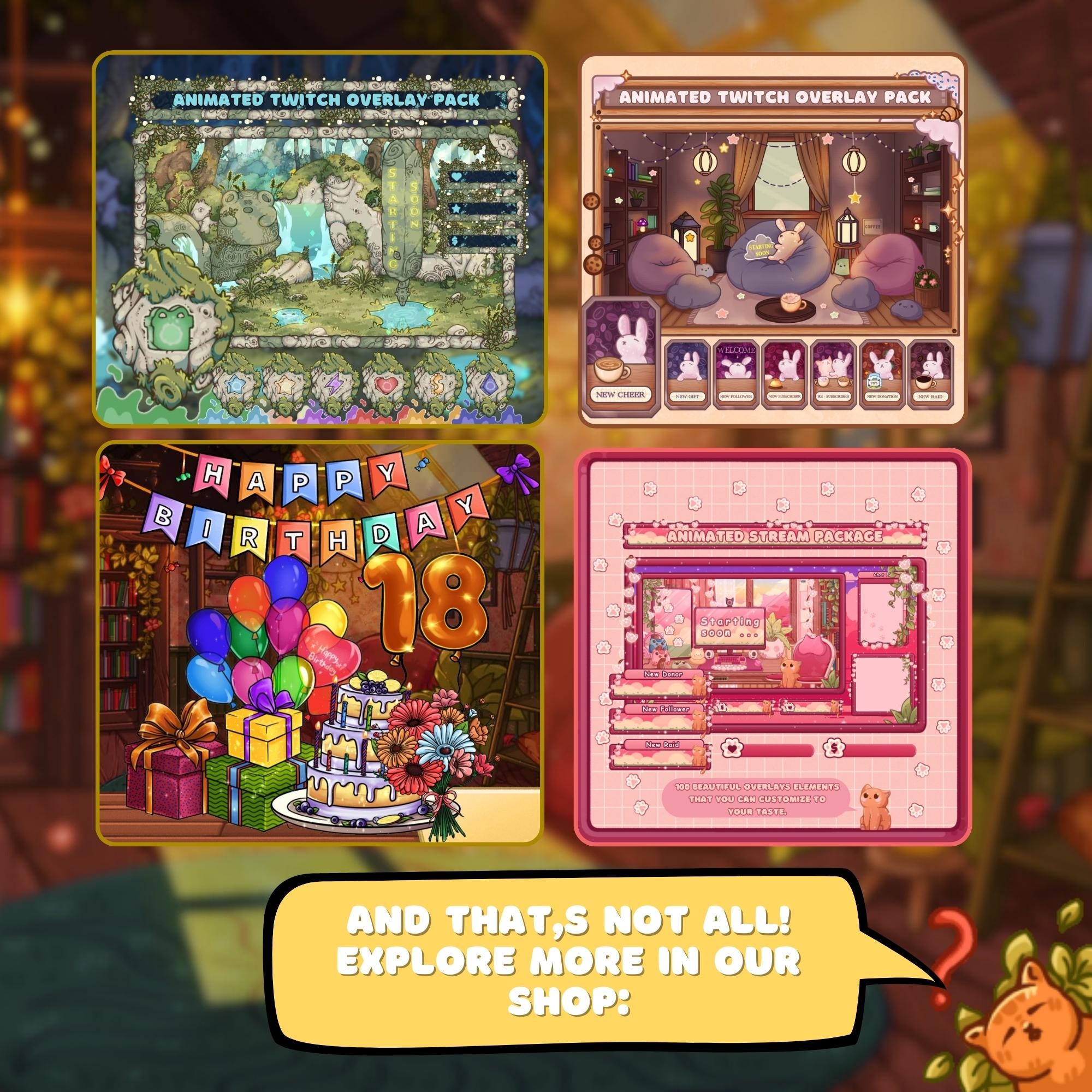 Twitch Reminder Widget: Cozy Stream Theme Pop Up Widget