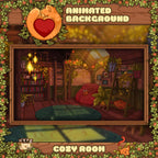 Animated background - Cozy Room | For VTubers & Streamers