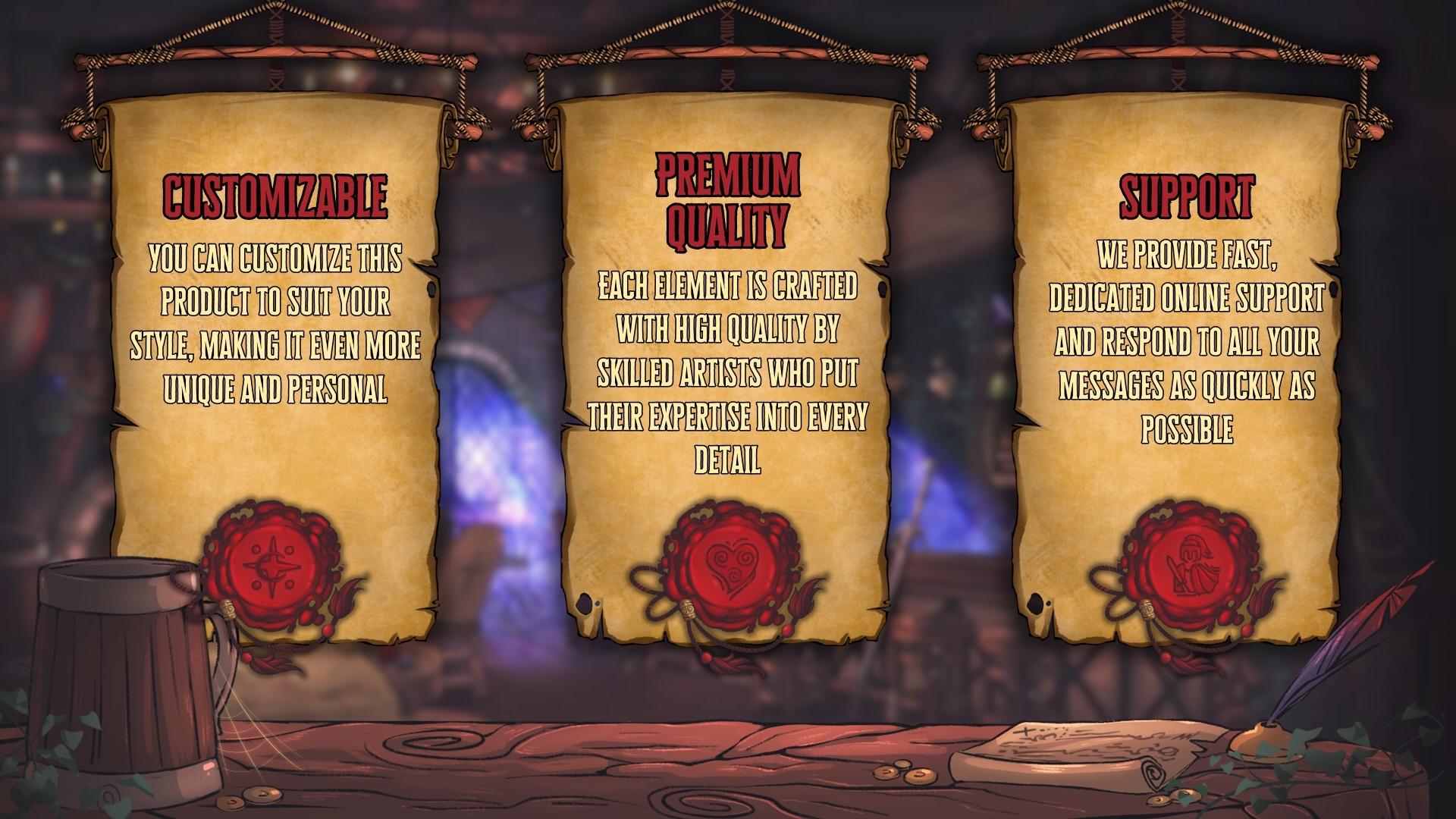 Fantasy Tavern Discord Pack | Pre-Made RPG & DnD Decoration | Discord Emotes | Discord Banner | Discord Panels