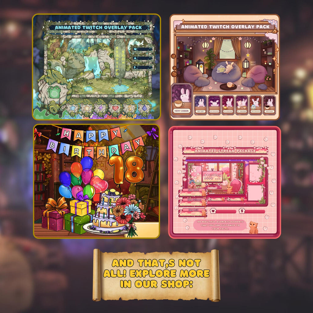 Twitch Panels Pack - Medieval Fantasy Tavern Theme