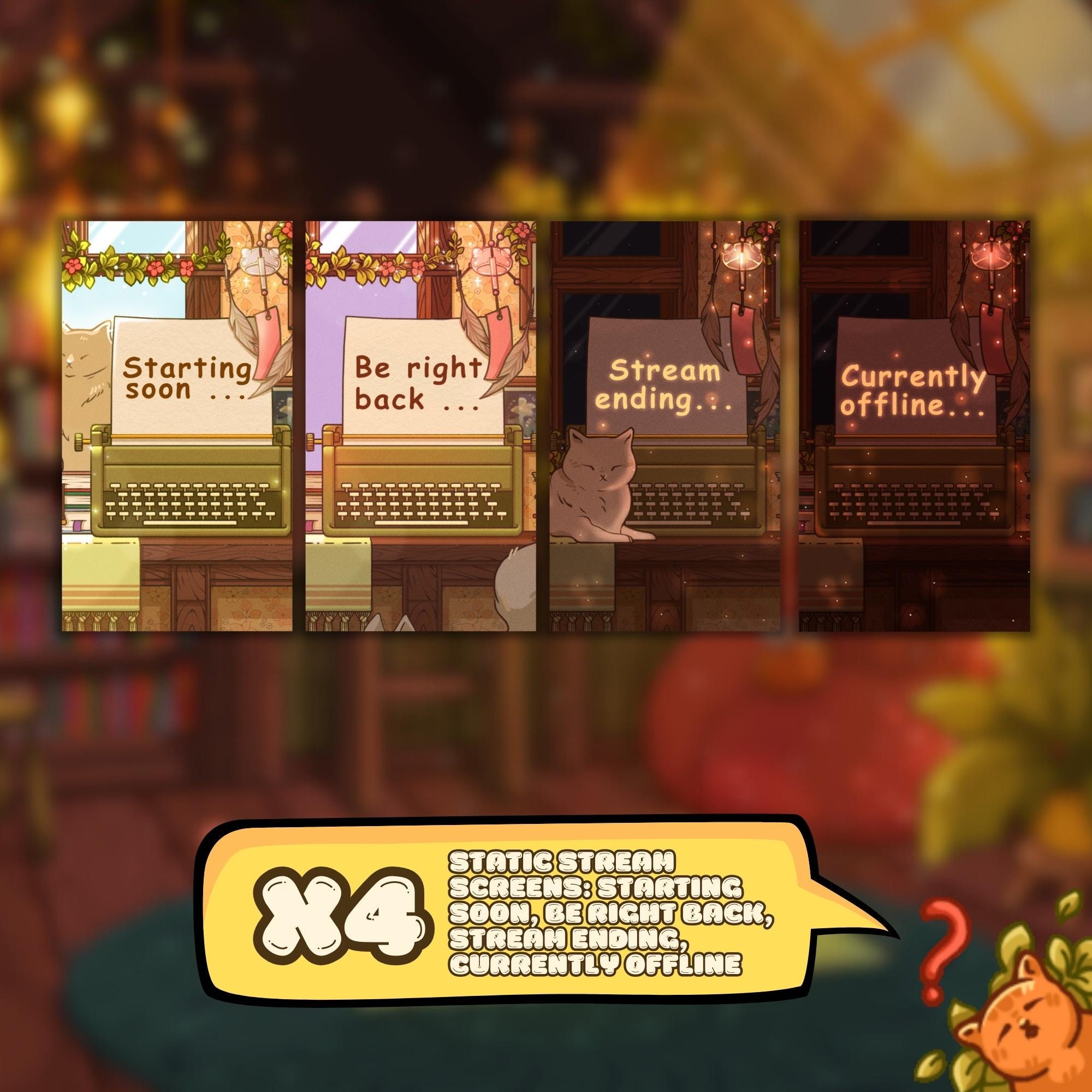 Vertical Stream Overlays – Cozy Cats Starter Pack for TikTok & YouTube