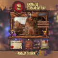 Animated Stream Overlay PRO Pack - Fantasy Medieval Tavern