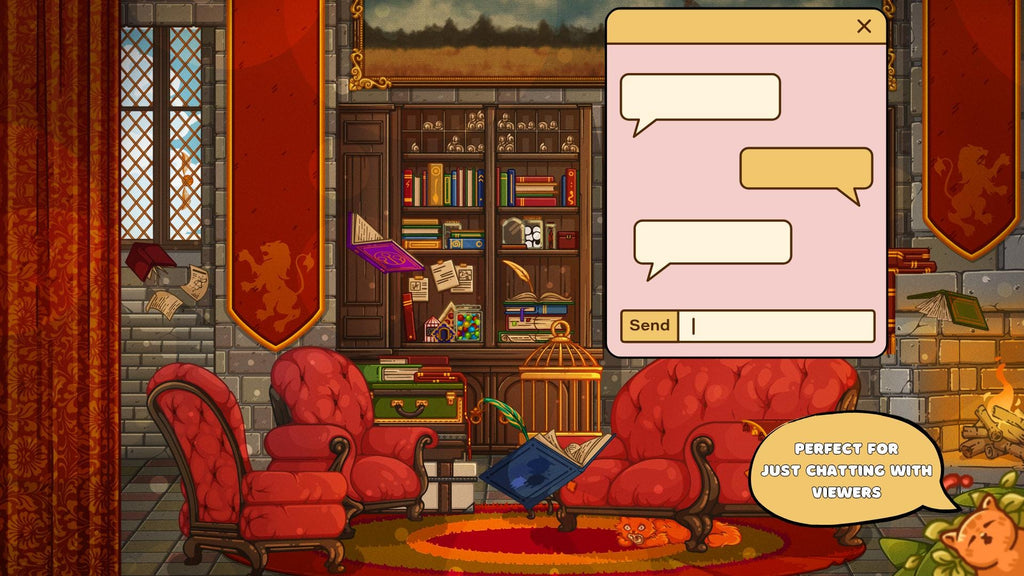 Animated background - Wizard Room, For VTubers & Streamers