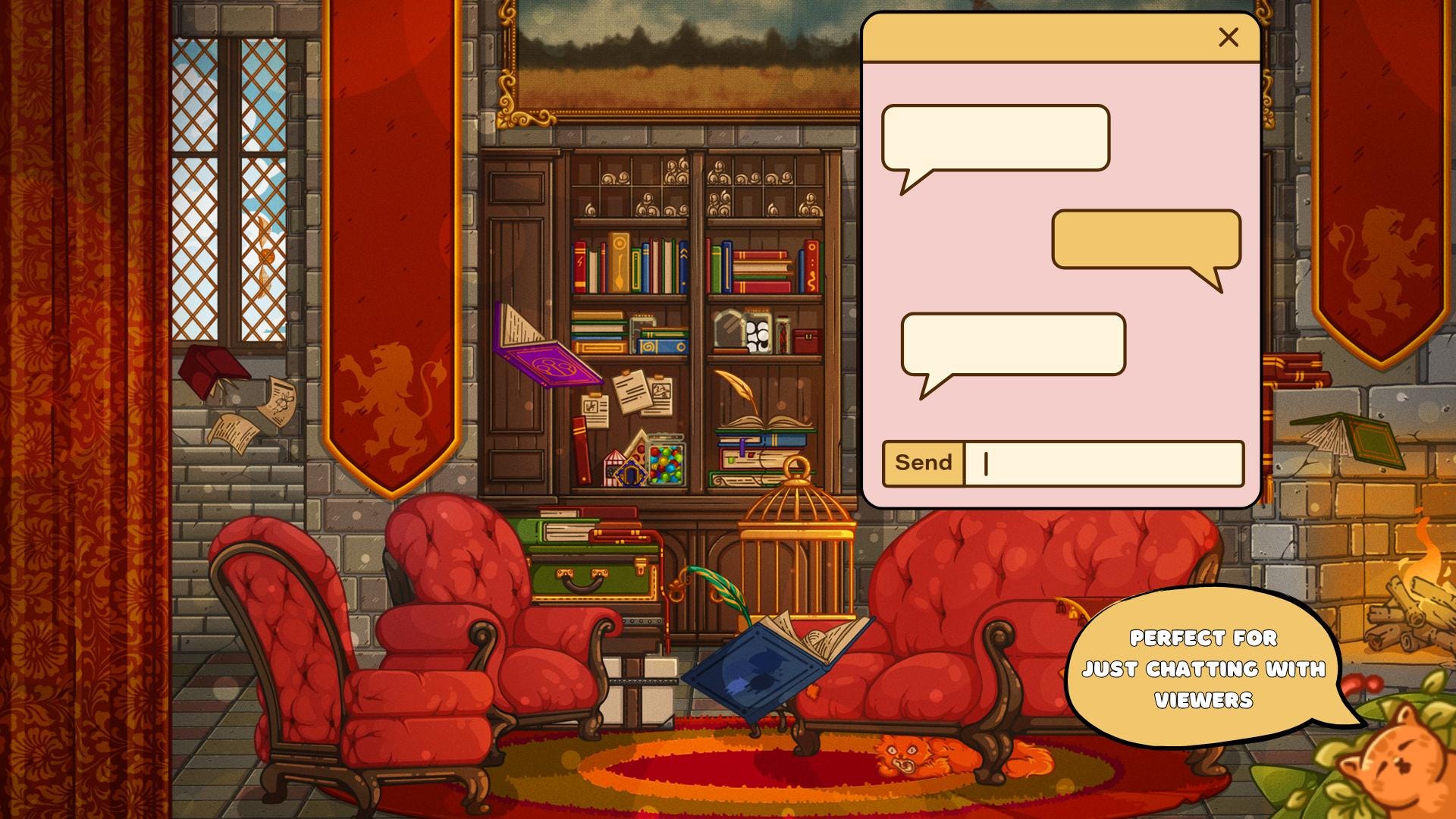 Animated background - Wizard Room, For VTubers & Streamers