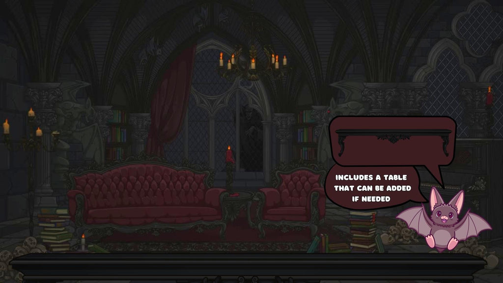 Animated background - Gothic Vampire Room | For VTubers & Streamers