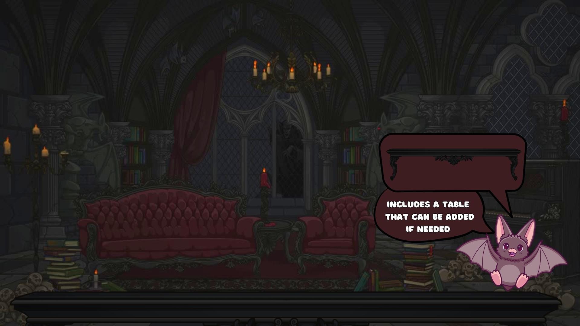 Animated background - Gothic Vampire Room | For VTubers & Streamers