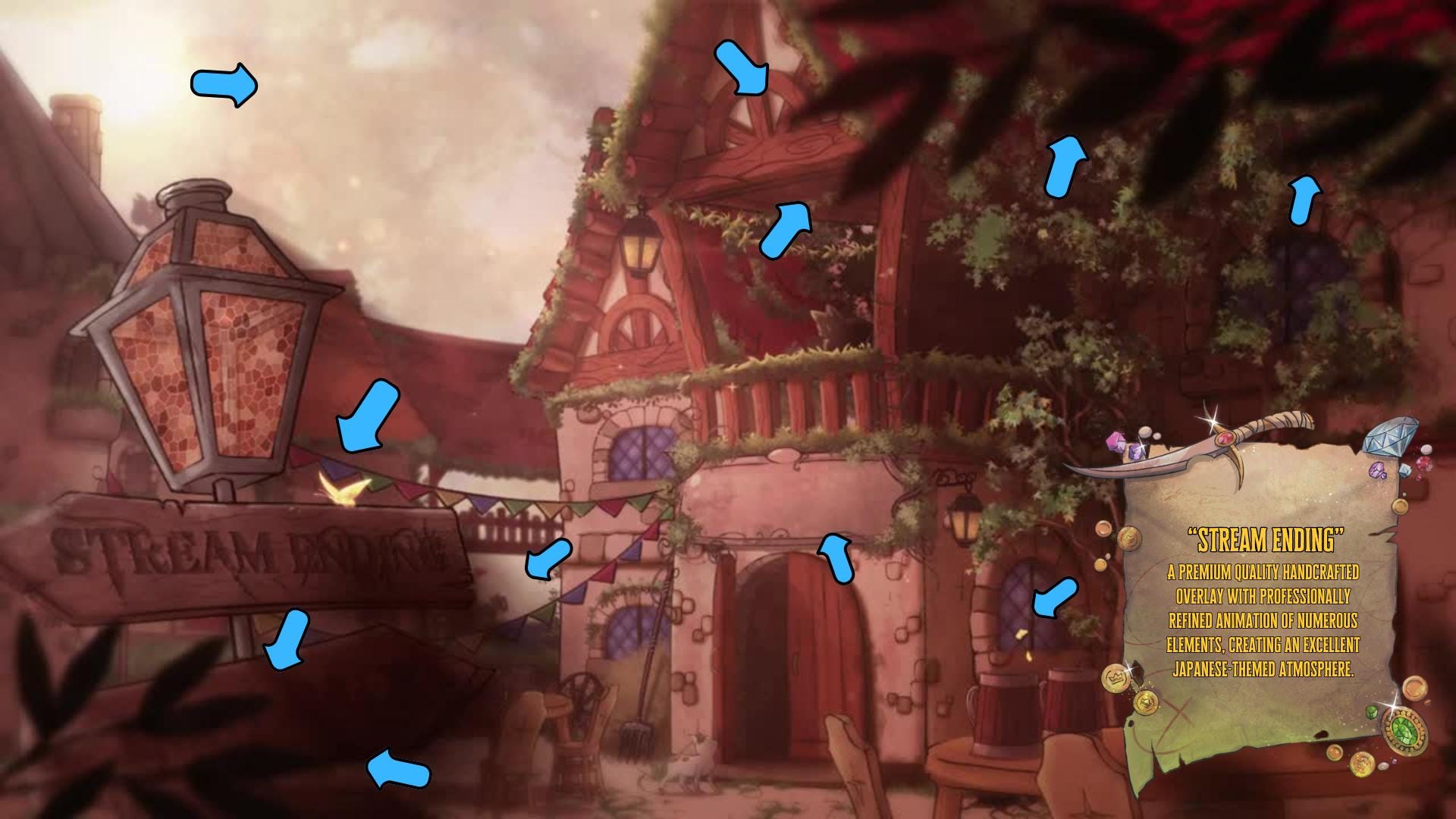 Animated Stream Screens in Medieval Fantasy Tavern Theme