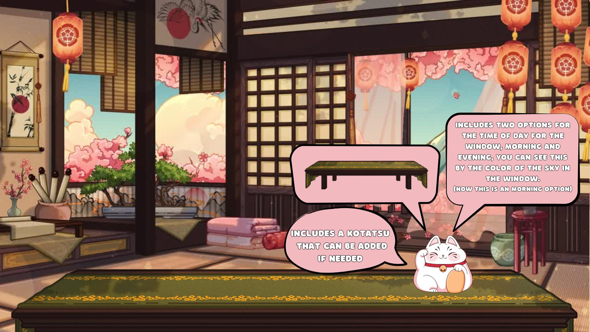 Animated background - Cozy Japanese Room | For VTubers & Streamers