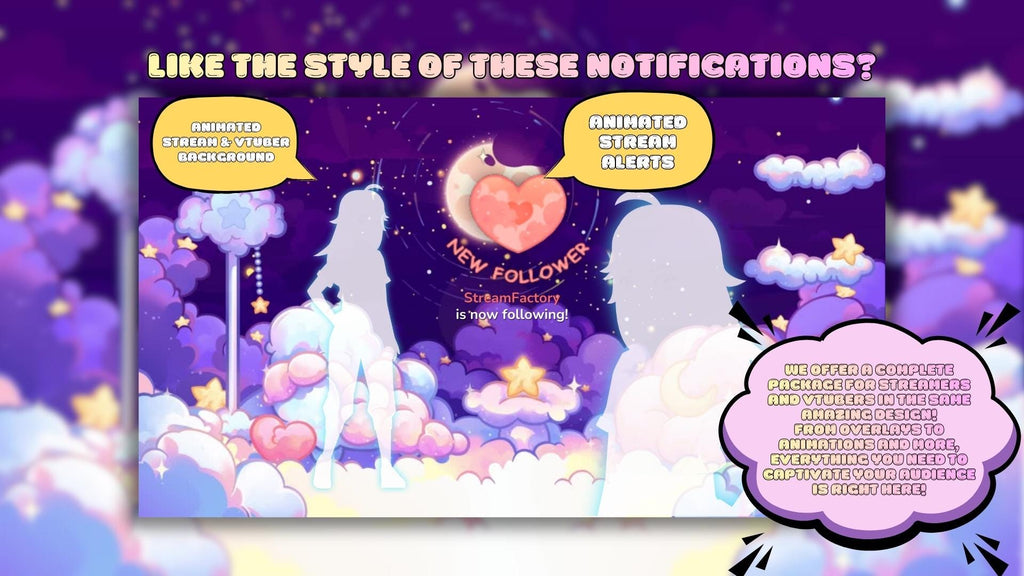 Animated Stream Screens in Cozy Galazy Room Theme