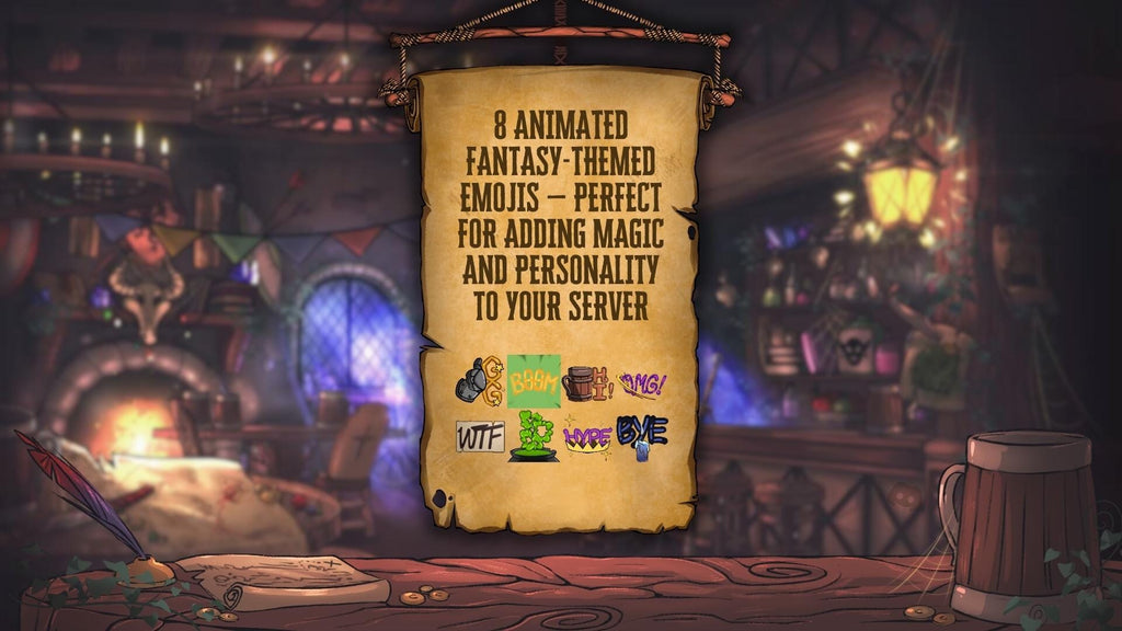 Fantasy Tavern Discord Pack | Pre-Made RPG & DnD Decoration | Discord Emotes | Discord Banner | Discord Panels