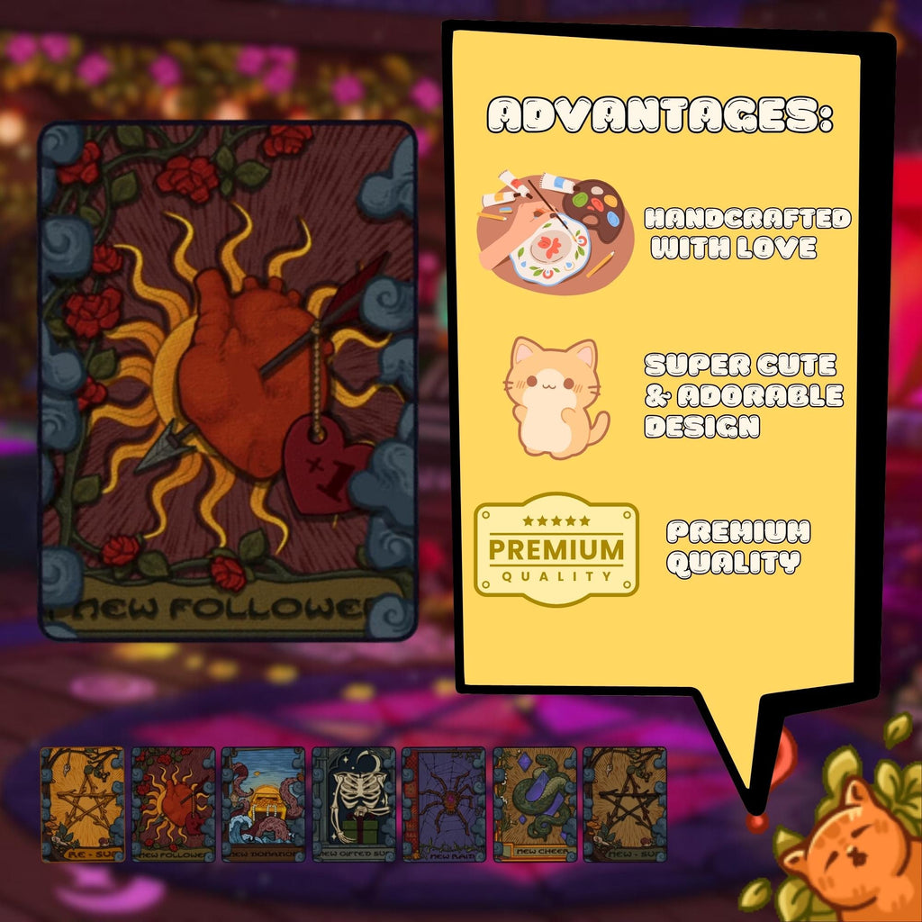 Animated Stream Alerts Pack in Magical Tarot Cards