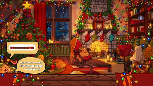 Animated background - Cozy Christmas Room | For VTubers & Streamers