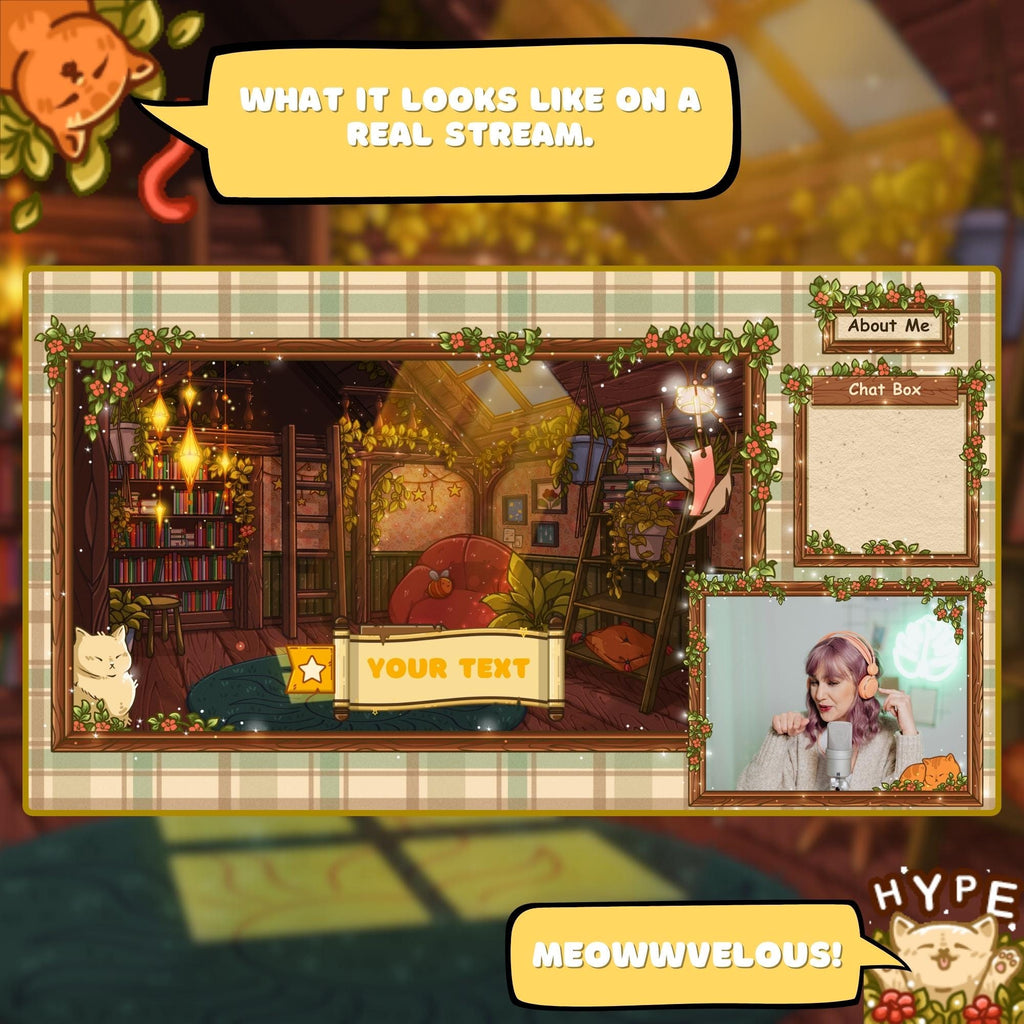 Twitch Reminder Widget: Cozy Stream Theme Pop Up Widget
