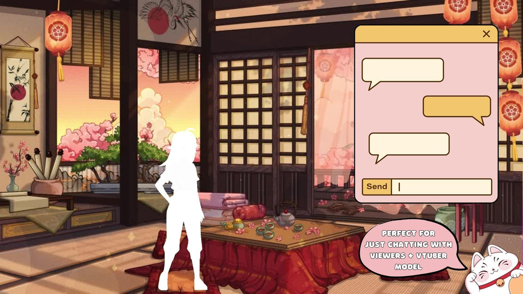 Animated background - Cozy Japanese Room | For VTubers & Streamers