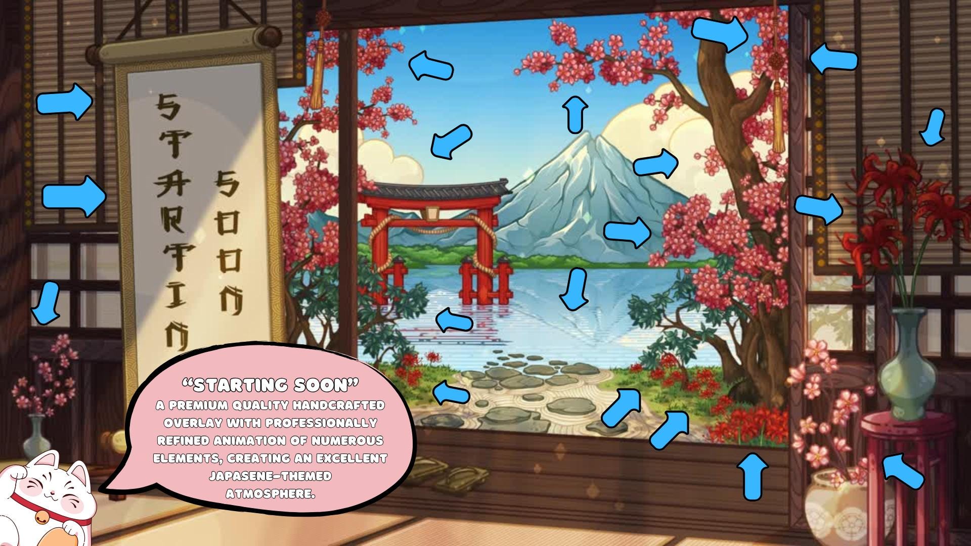 Animated Stream Screens in Japanese Theme