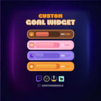 Customizable Twitch Goal Widget