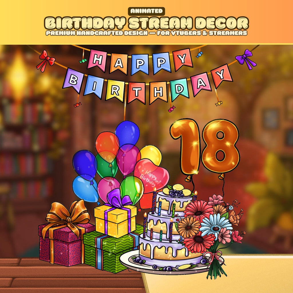 Animated Birthday Stream Decorations