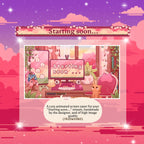Animated Stream Screens in Cozy Pink Lofi Theme