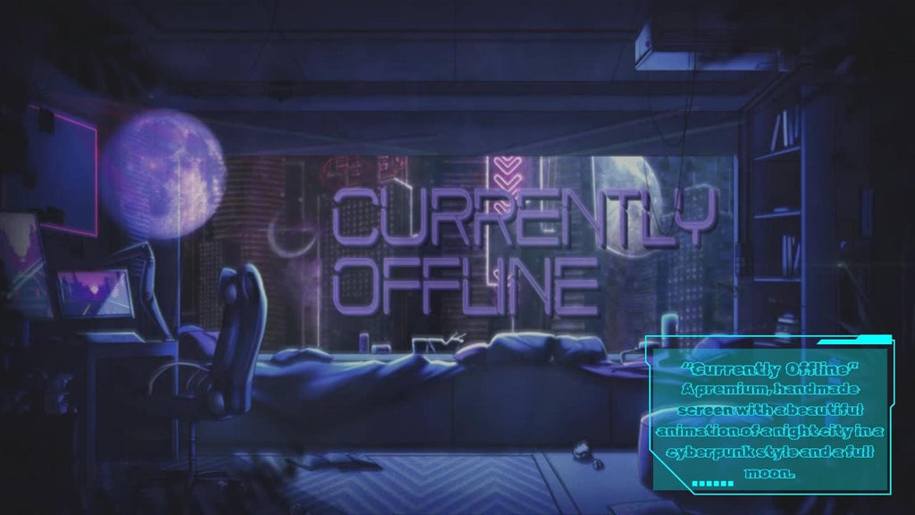 Animated Stream Screens in CyberPunk Theme