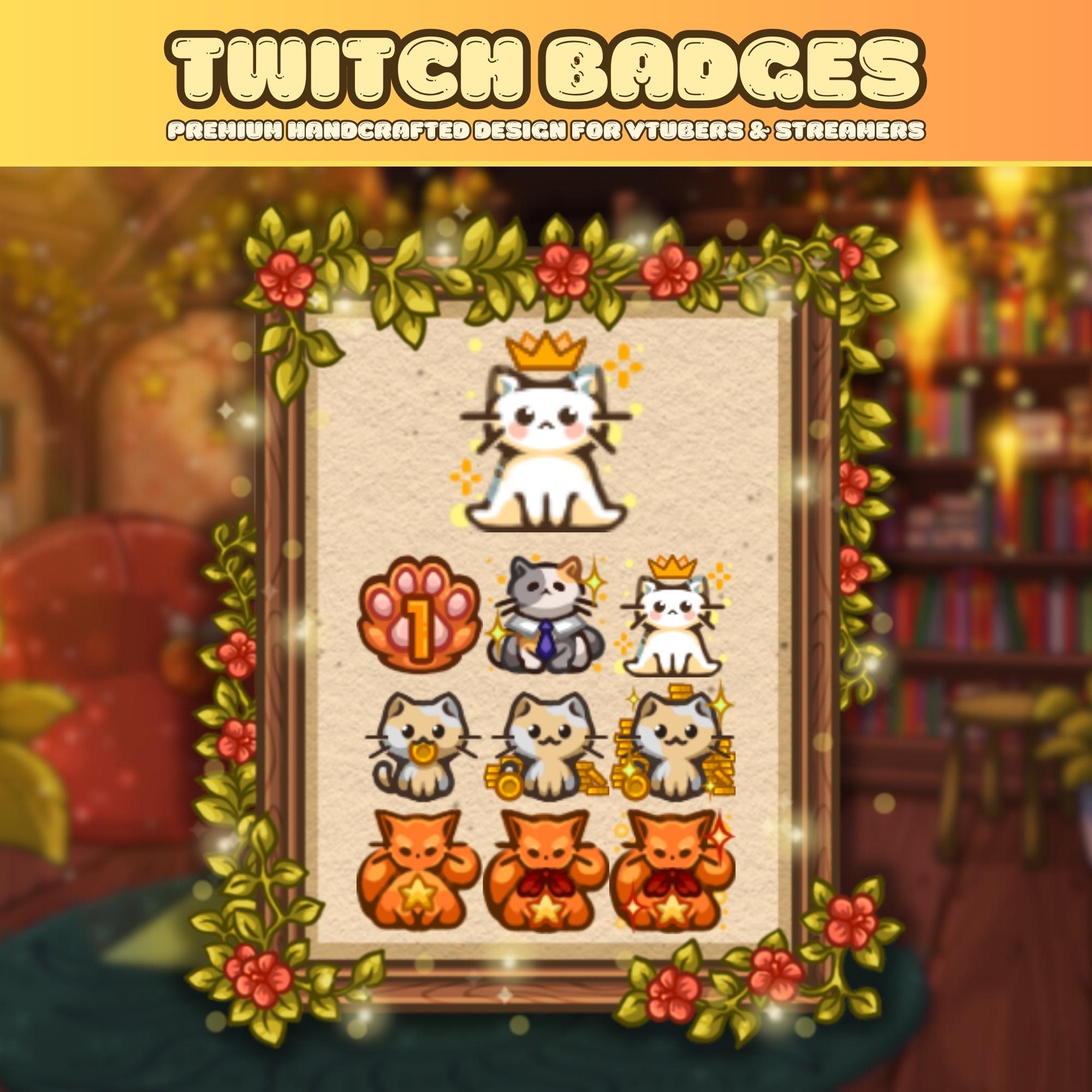 Twitch Badges: Cozy Cats