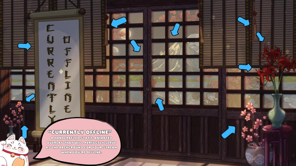 Animated Stream Screens in Japanese Theme