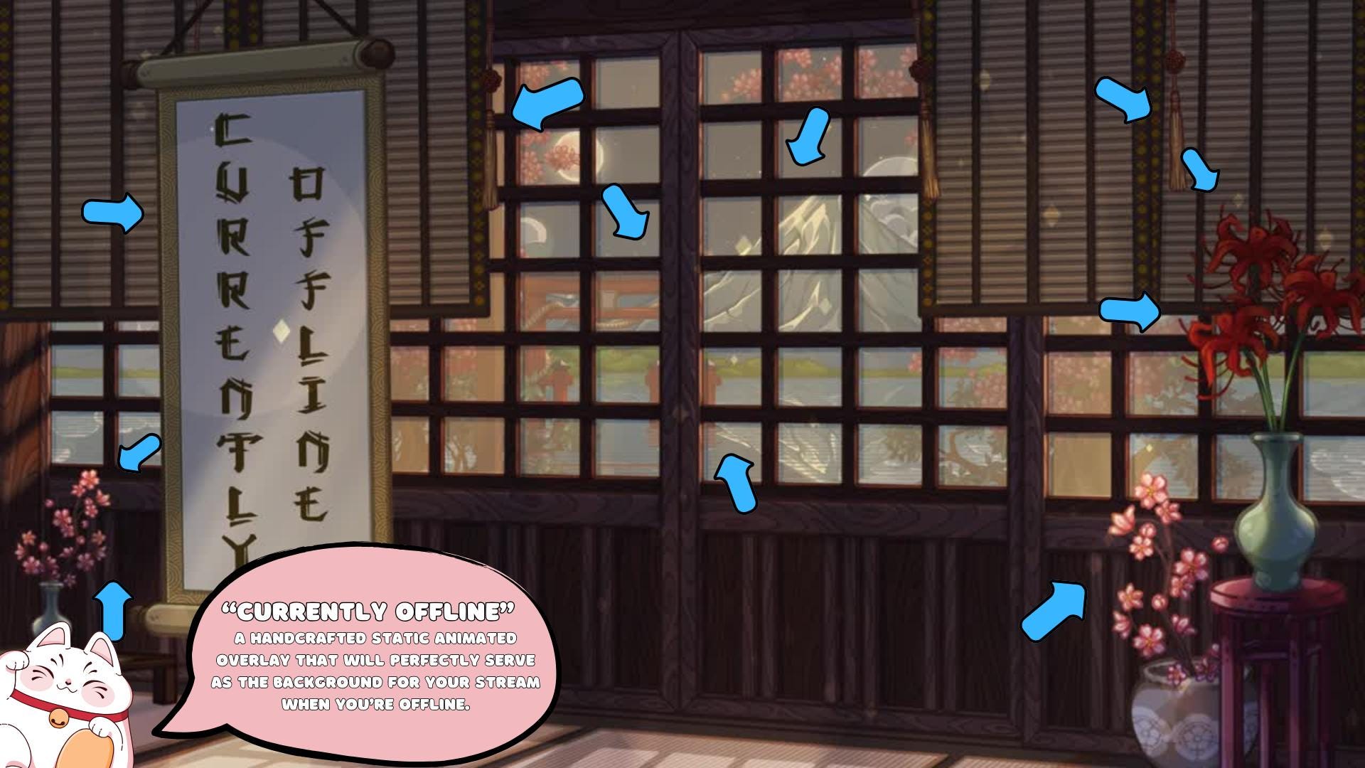 Animated Stream Screens in Japanese Theme