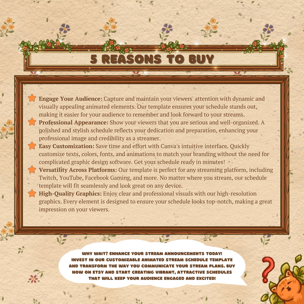 Animated Stream Schedule in Cozy Cats Theme, Customizable Templates