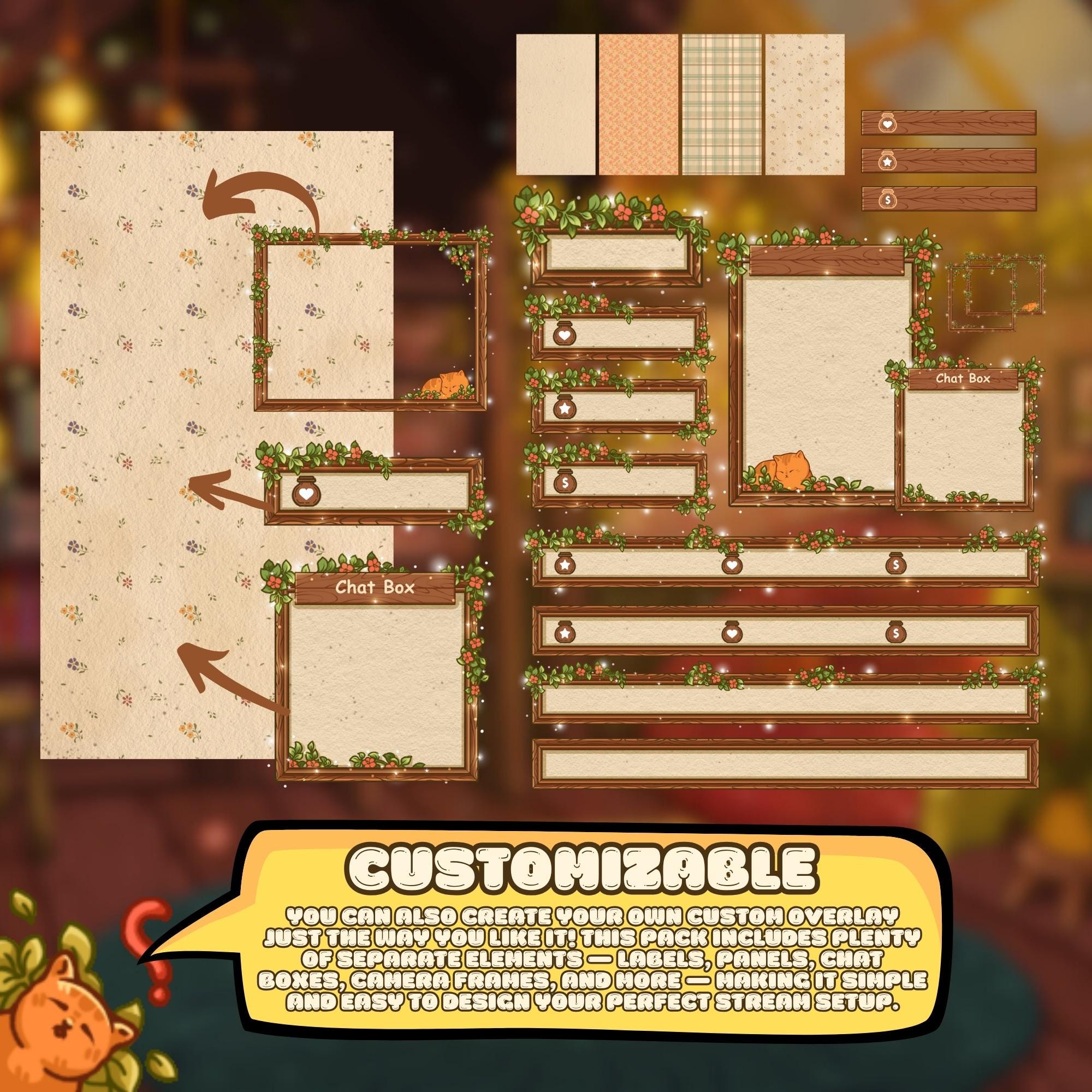 Vertical Stream Overlays – Cozy Cats Starter Pack for TikTok & YouTube