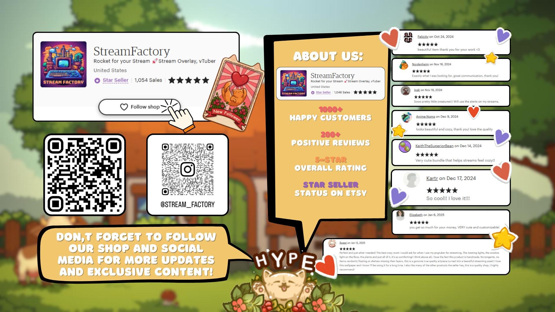 Animated Stream Screens Pack - Cozy Pixel Farm