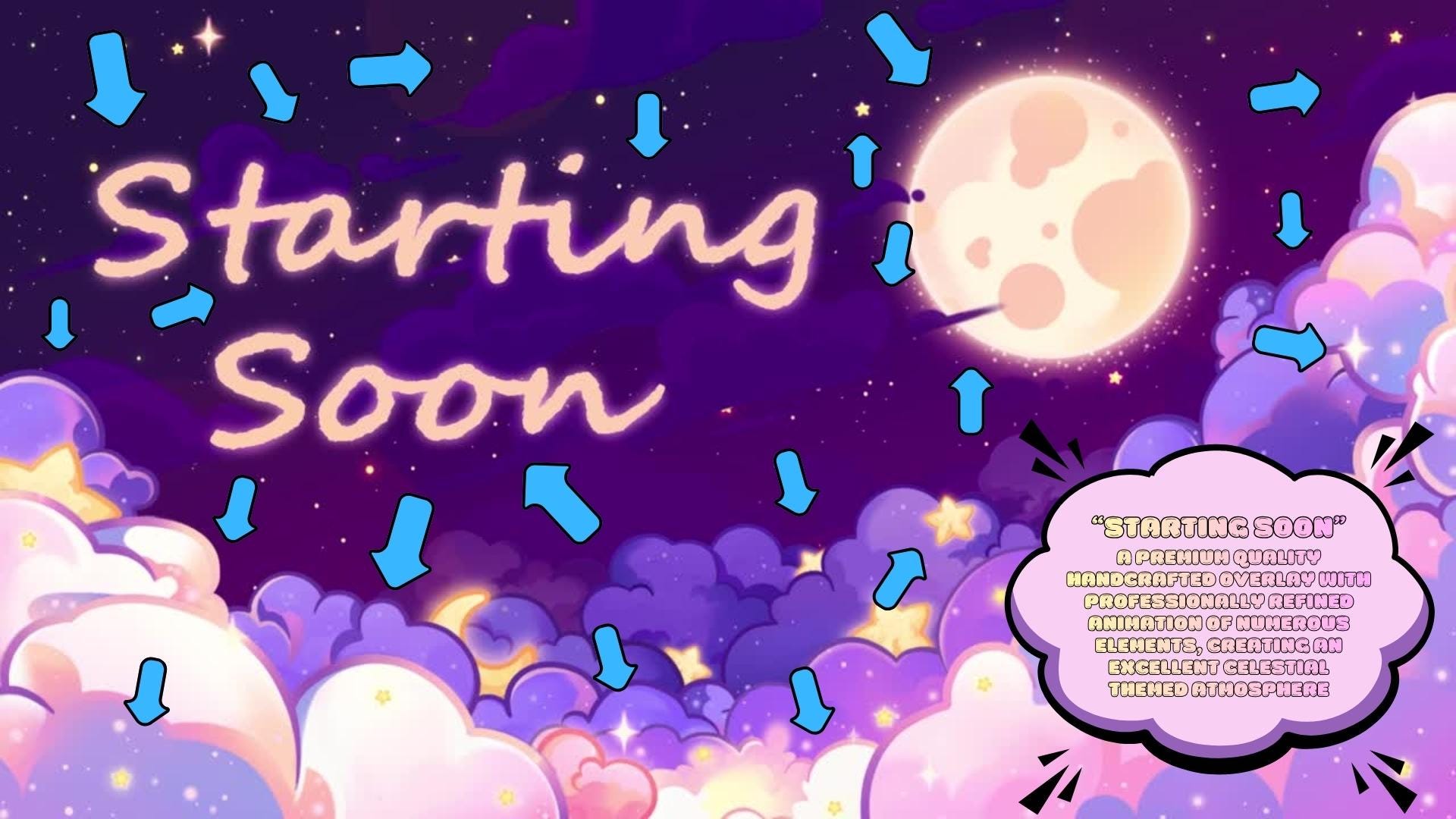 Animated Stream Screens in Cozy Galazy Room Theme