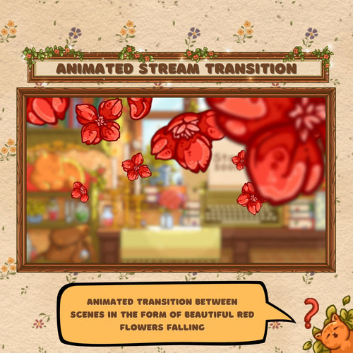 Beautiful Flowers Stream Transition — mid-transition frame