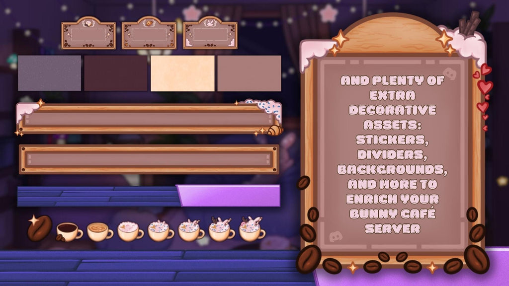 Discord Pack in Coffee Theme: Icons, Banners, Dividers