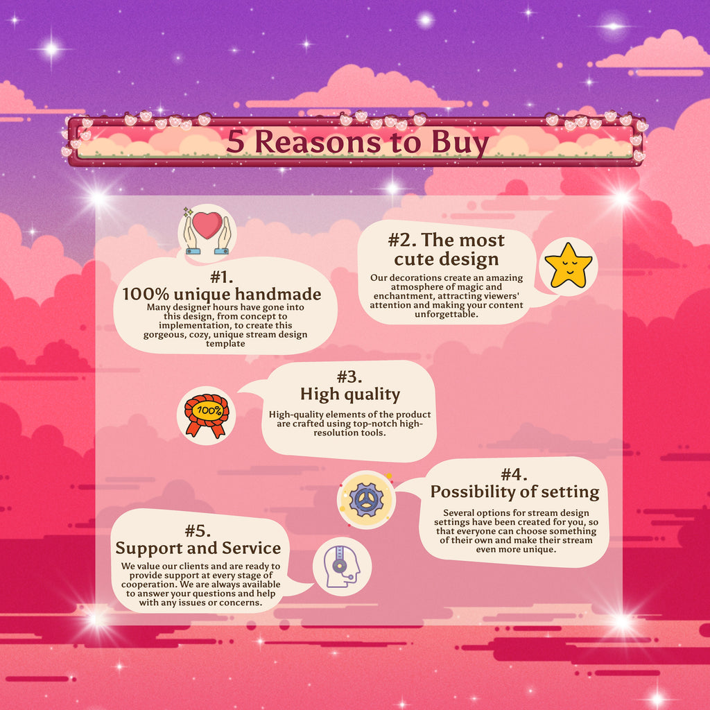 Animated Stream Screens in Cozy Pink Lofi Theme