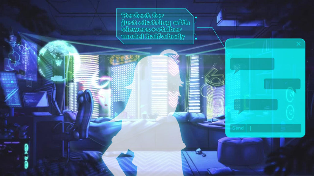 Animated background - CyberPunk Room | For VTubers & Streamers