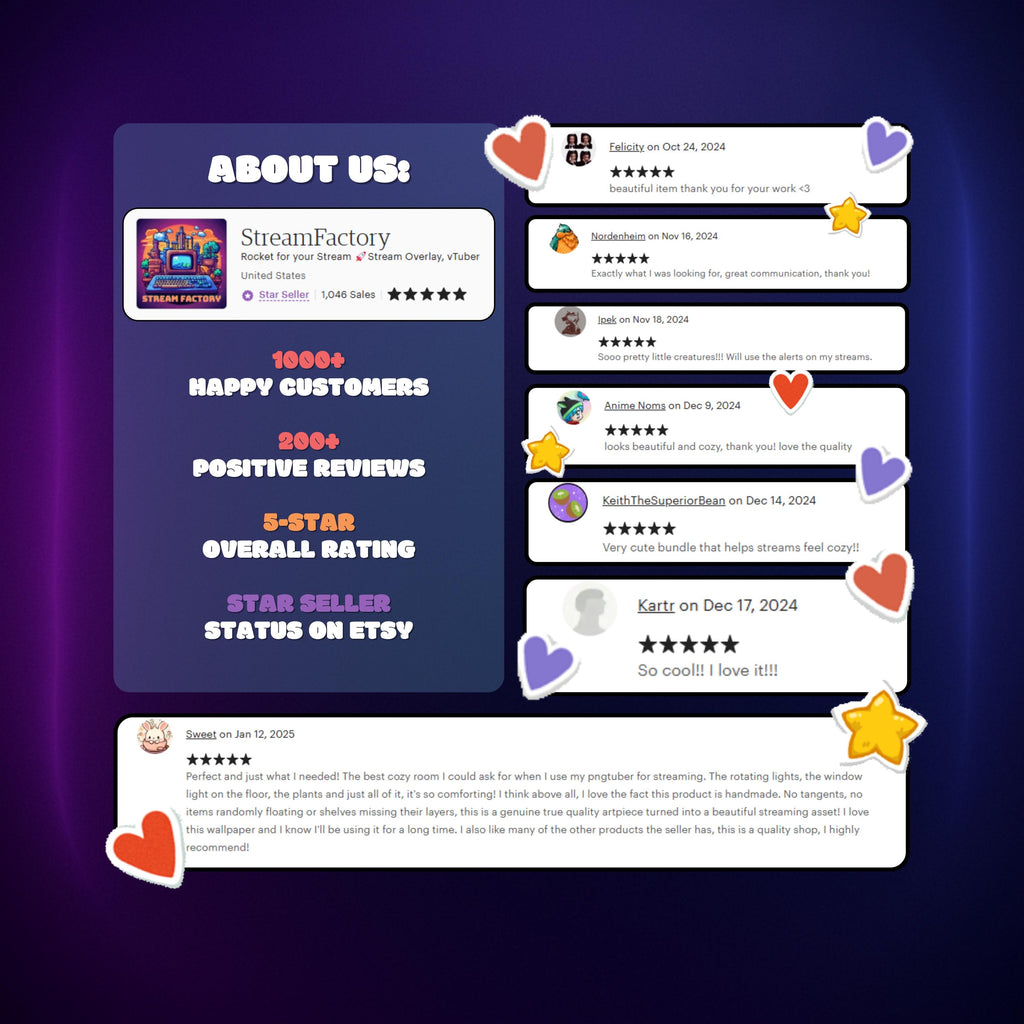 Webcam Overlay Widget 3-in-1: Frame + Goal Tracker + Twitch Alerts