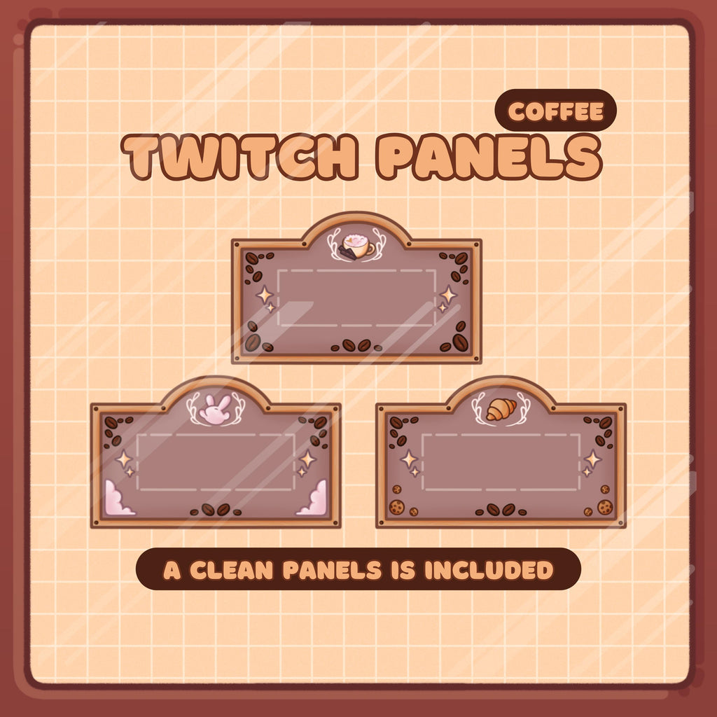 Twitch Panels Pack - Coffee