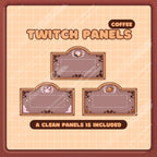 Twitch Panels Pack - Coffee