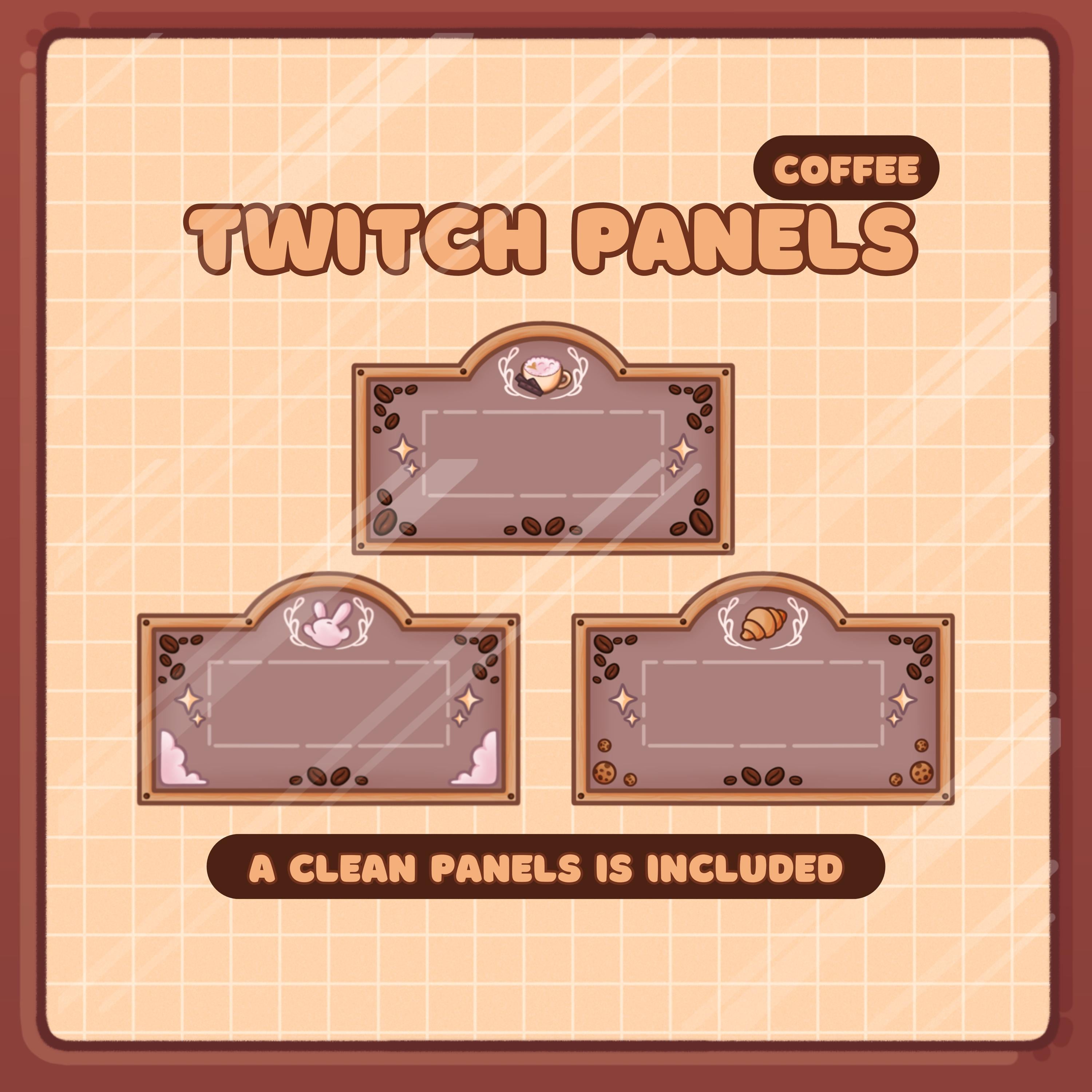 Twitch Panels Pack - Coffee