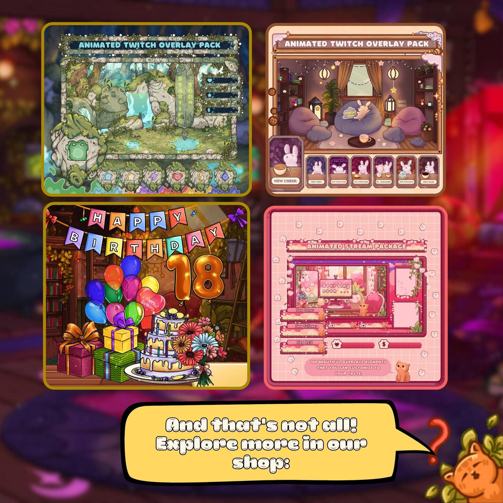 Animated Stream Alerts Pack in Magical Tarot Cards