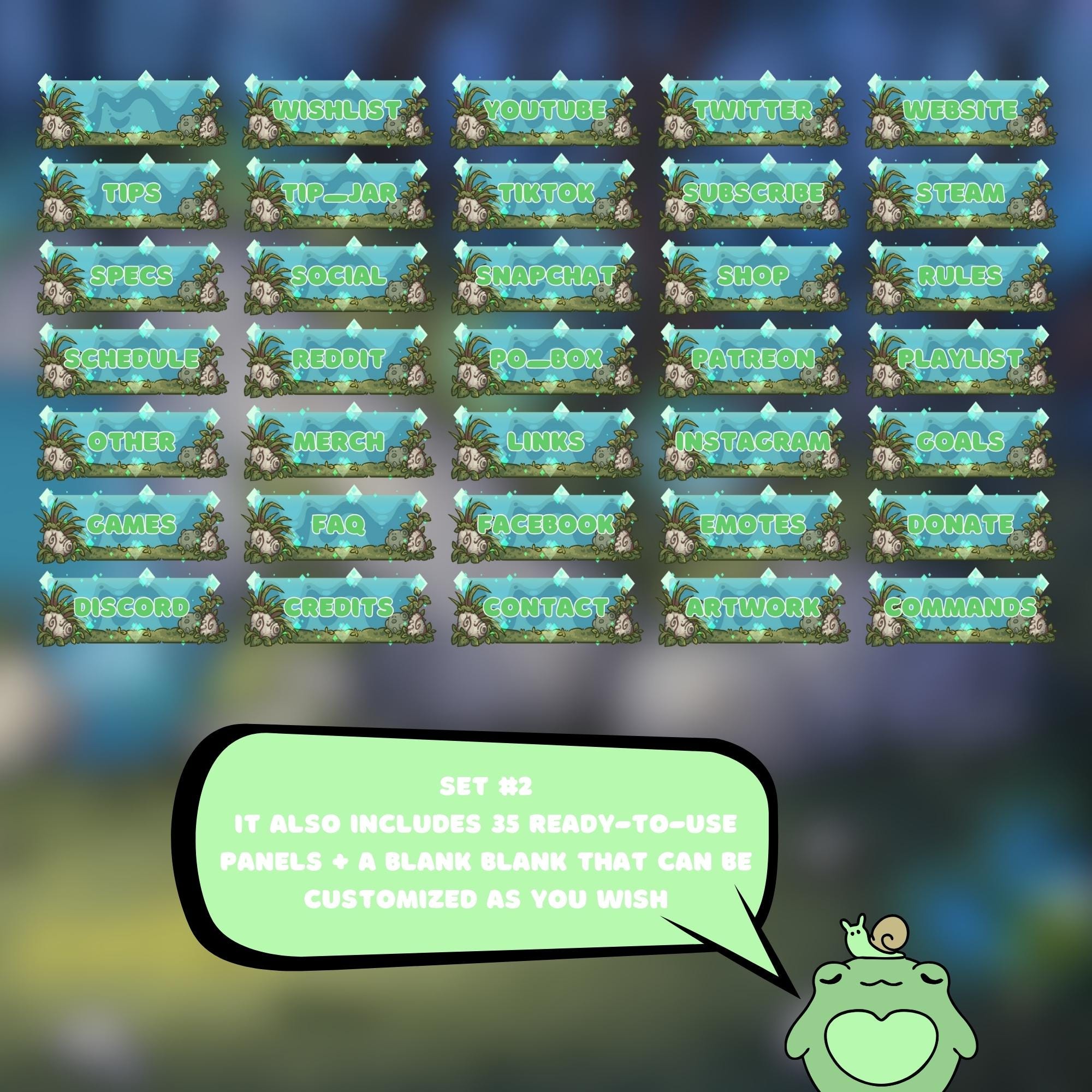 Twitch Panels & Banners – Enchanted Forest Theme | Custom Template