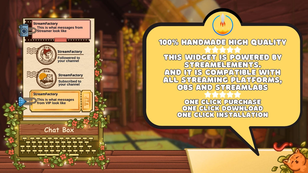 Twitch Chat Widget – Cute Typewriter