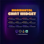 Stream Widget: Customizable Horizontal Twitch Chat