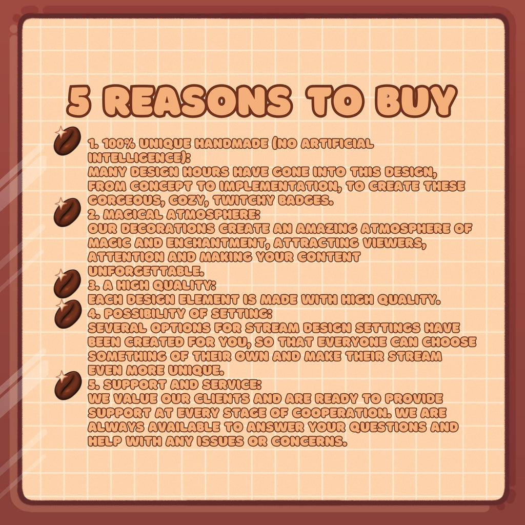 Twitch Panels Pack - Coffee